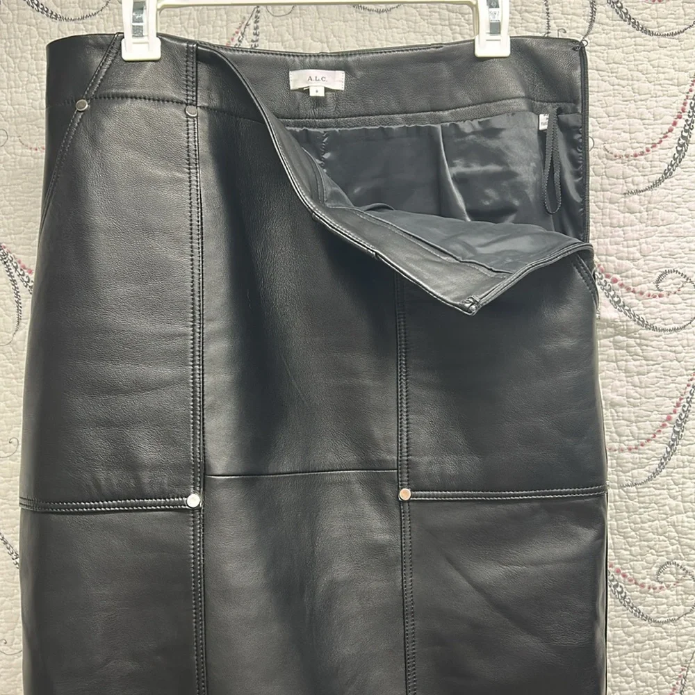 A.L.C Gwen leather midi skirt 17x31 - Picture 7 of 16